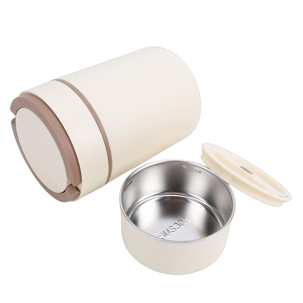 Portable Insulated Soup Cup Thermal Breakfast Mug with Lid Heatable 304 Stainless Steel for Travel Soup Rice Porridge