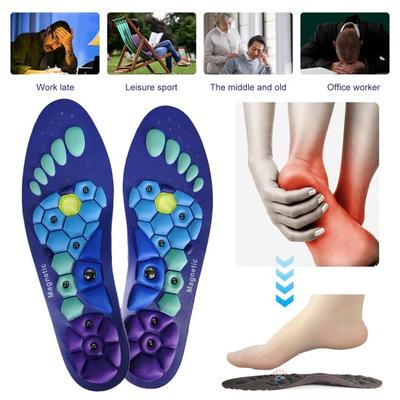 1 paio di solette magnetiche per agopressione unisex, supporto per l'arco plantare, favorisce la circolazione, allevia la fatica, solette ortopediche per sport, viaggi e impiegati.