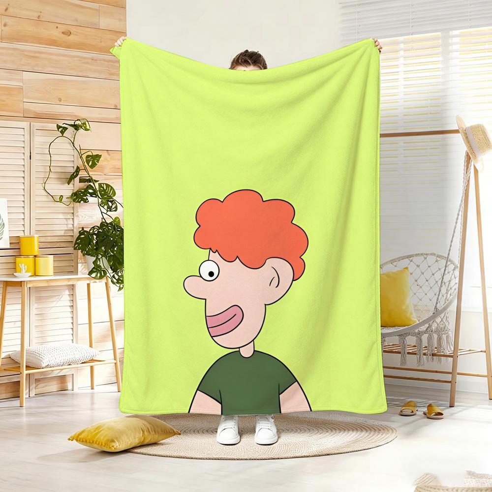 Art Illustration P-Pop Art Character Throw Lightweight 240G Flannel Blanket Soft Skin-Friendly For Summer Cooling
