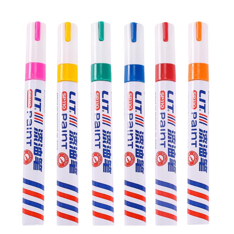 1/8/12Pcs Colored Permanent Paint Pen Colorful Tire White Markers Rubber Car Tyre Tread Markers Pens Waterproof for Metal Rocks