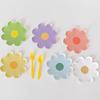 Wind Daisy Disposable Plate Children'S Holiday Party Ornament Birthday Party Cake Paper Plate Decoration