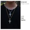 Zircon Cross Necklace: Hip Hop Punk Pendant for Men & Women
