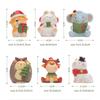 Weihnachtsdekoration Figuren Cartoon Corgi Elch Igel Niedliche Miniatur-Ornamente für Schreibtisch Party Festival Heimdeko