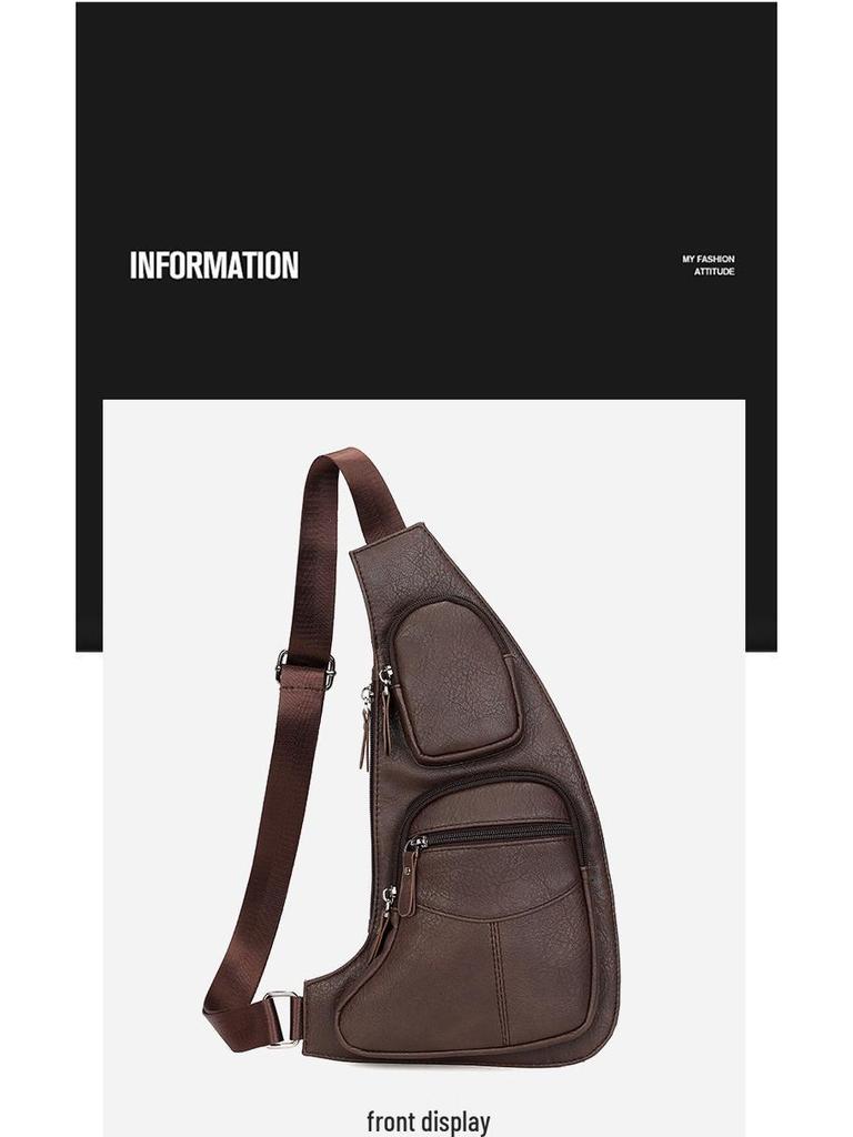 New Style Men's Anti-theft Casual Chest Bag - Fashionable Outdoor Shoulder Bag with Close-fitting Storage.