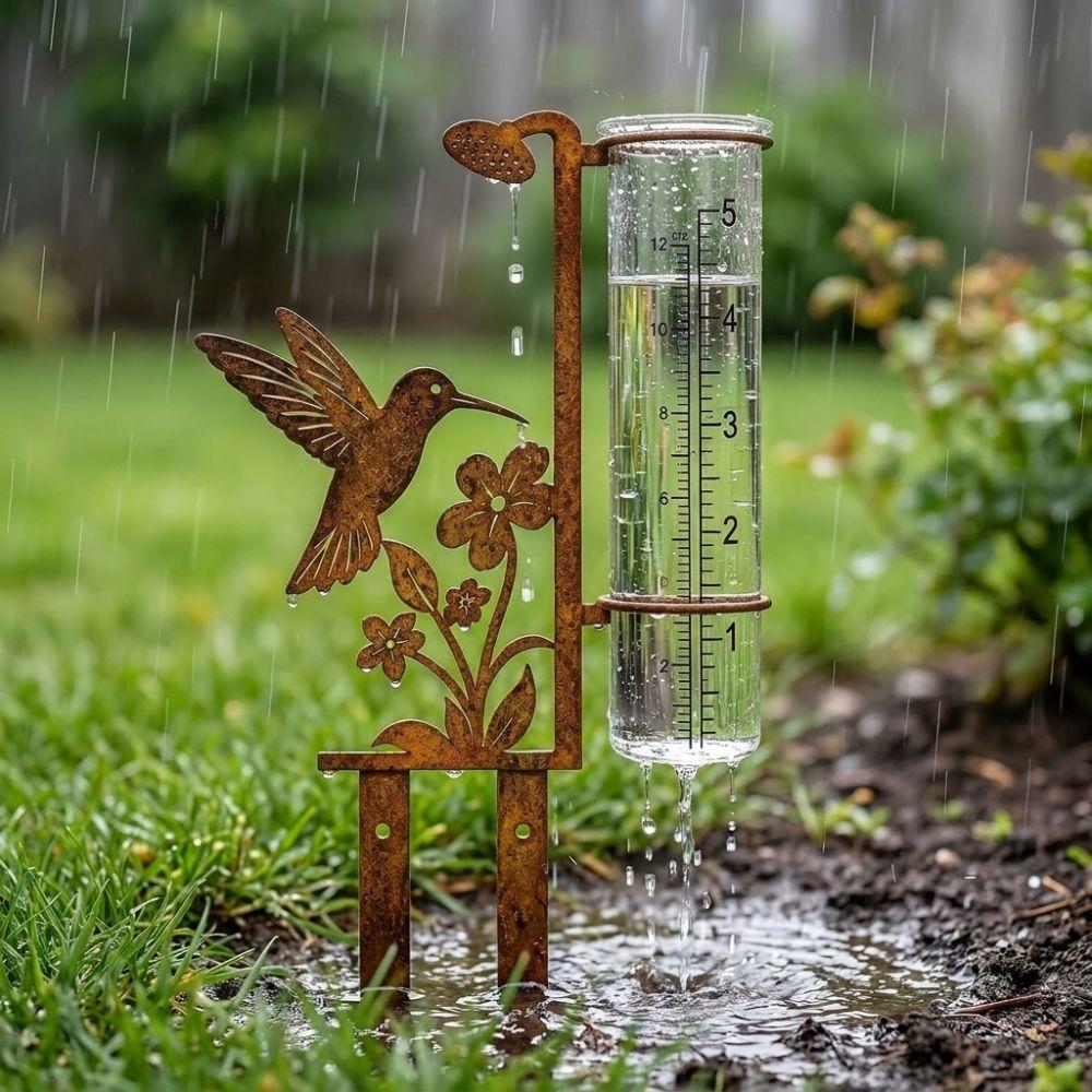 Großvolumiger Metall-Regenmesser-Pfahl Frostsicherer Regenmesszylinder Vogelbeobachtung