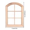 Dollhouse Windows Mini Miniature Dollhouse Arched Window Furnishings with 6 PanesWood Color