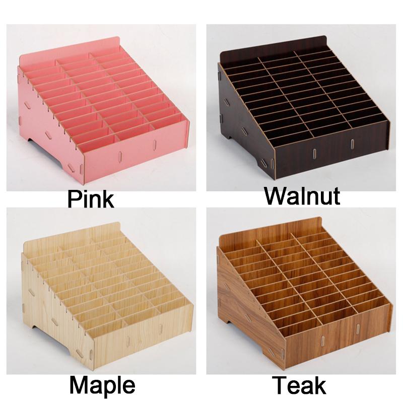 Wooden Pencil Holder Simple Pencil Box Multi Pen Organizer Storage for Desk School Office Classroom