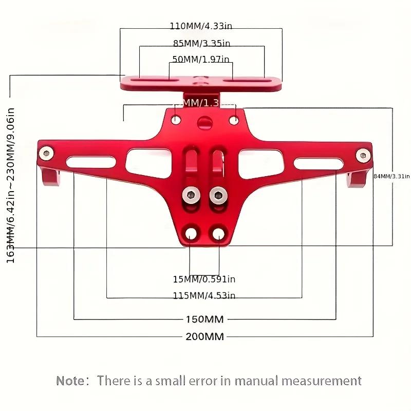 Motorcycle Rear License Plate Mount Holder Aluminum Alloy Bracket Motorcycle Universal Accessories Motorcycle Modification Parts