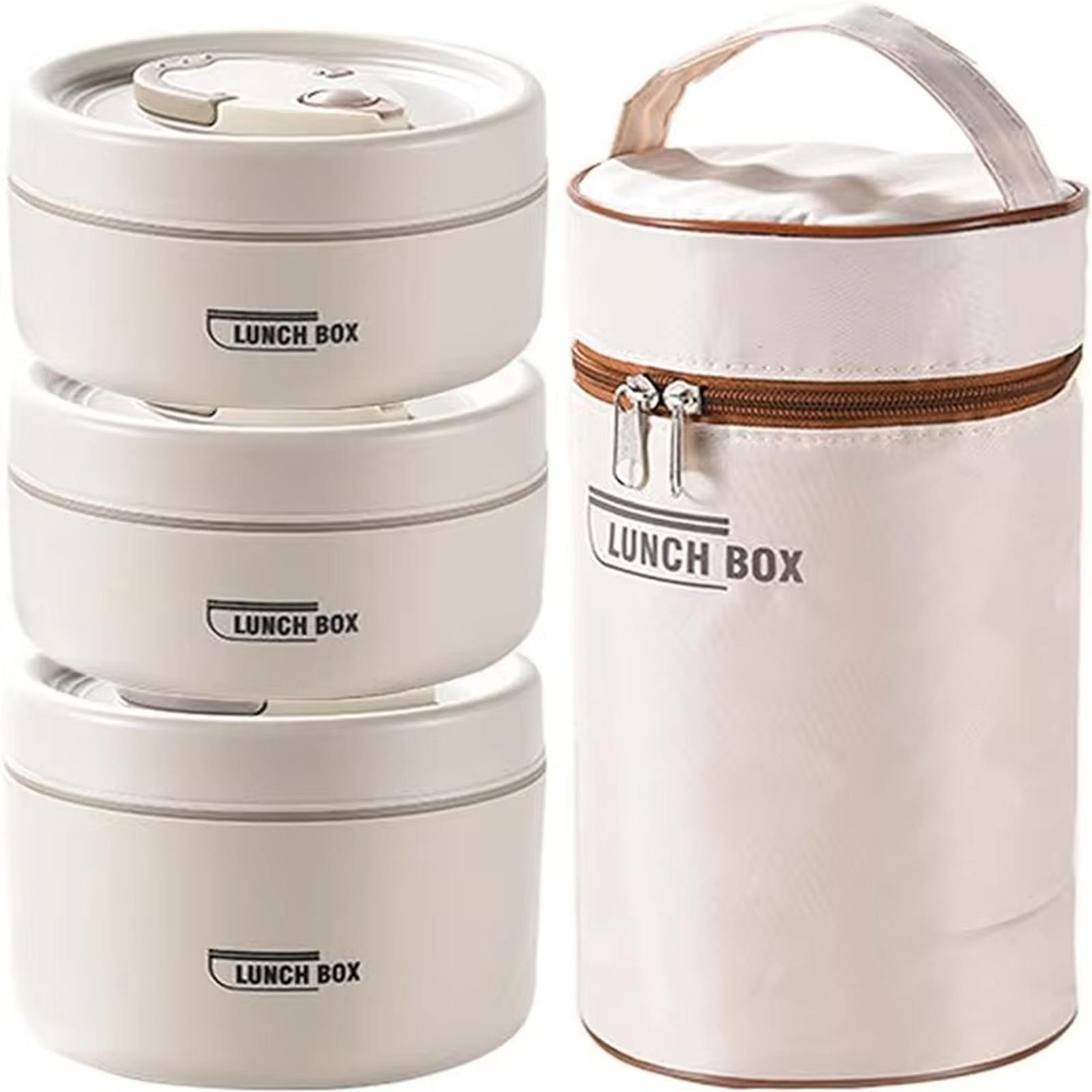 

Portable Insulated Lunch Box, Thermal Soup Cup, Small Food Container for Worker, Breakfast Soup Mug one size бежевый