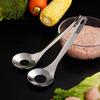Professional Meatball Maker Stainless Steel Spoon Manual Utensils Handle Ergonomic Long Non-Stick Spoon Oval Leak Design Kitchen Tool for