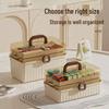 Cream-colored Multi-layer Medicine Storage Box, Large Capacity for Families
