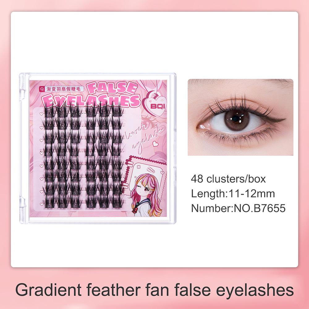 BQI Dreiteilige künstliche Wimpern im Sonnenblumen-Stil, weiche, leichte Wimpern, vergrößerte Augen, machen Sie künstliche Wimpern