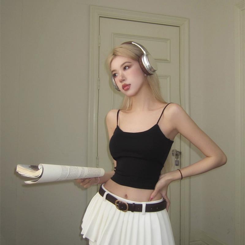 Summer Short Sexy Hottie Backless Halter Top Female Style Slim-fit One Cup Vest