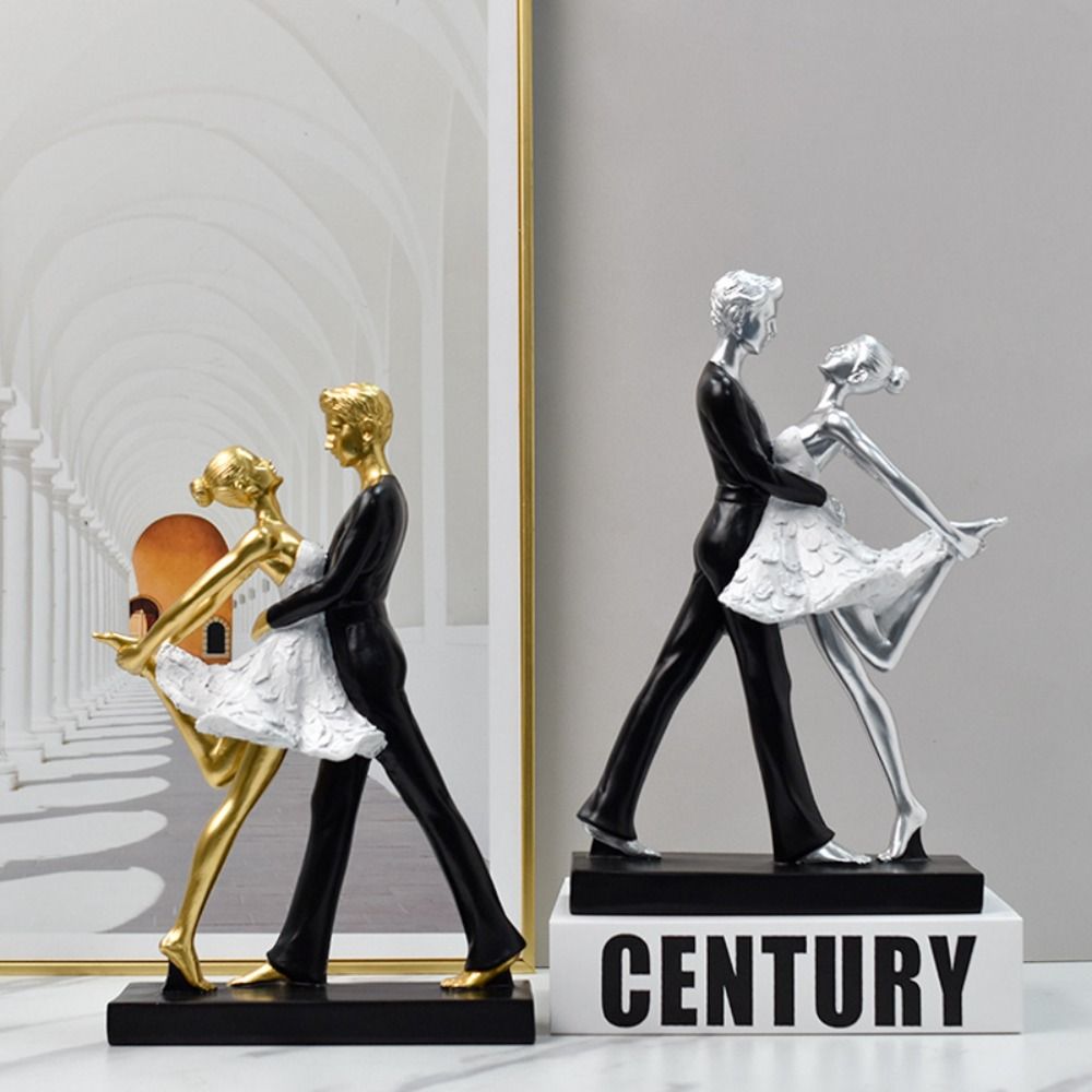 Resin Dancer Statue Simple Miniatures Figurine Sculpture Character Ornaments  Desktop