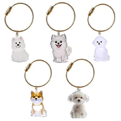 Pet Hair Memorial Keychain For Dog Cats And Small Pet Furs Collector Storage Container Box Keyring Bag Charm