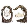 Halloween Swing Ghost Ornament White Ghost Sculptures White Ghost Swing Decorations for Tabletop Centerpiece