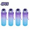 900ML Sports Water Bottle with Time Marker Leak-proof Cup Motivational Portable Water Bottle Sport Fitness BPA Free