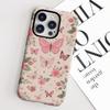 Oil Painting Butterfly Phone Case Suitable for iPhone16, 15, 14, 13Pro/Max/Plus Shockproof and Anti Drop Double-layer Back Cover