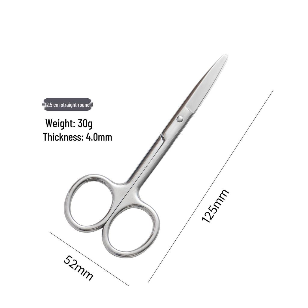 Multi-functional Stainless Steel Beauty Scissors: 10cm/14cm, Straight/Curved Tips, Suitable for Laboratory and Teaching