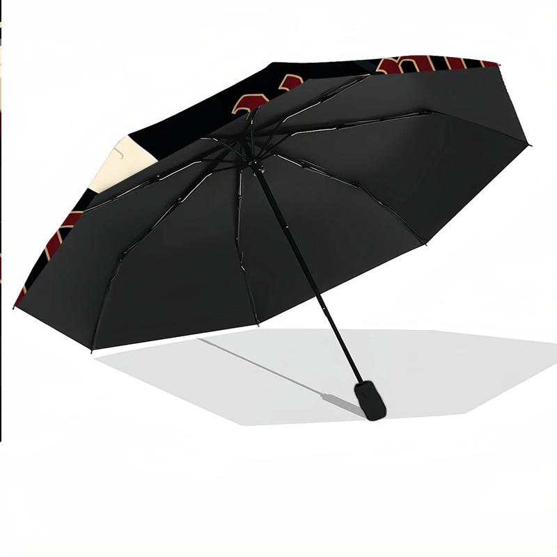Custom Text Automatic 8 Bone Umbrella, Portable Sun Rain Protection UmbrellaScream Ghostface