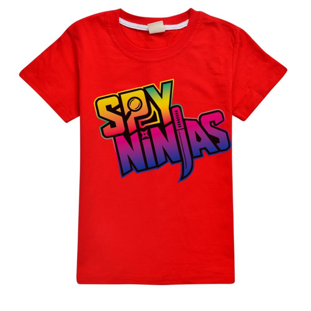 SPY NINJA Letní bavlněná trička Dívčí oblečení Dětský cosplay top Tričko s krátkým rukávem pro chlapce Tričko Kostýmy Kawaii Vánoční tričko