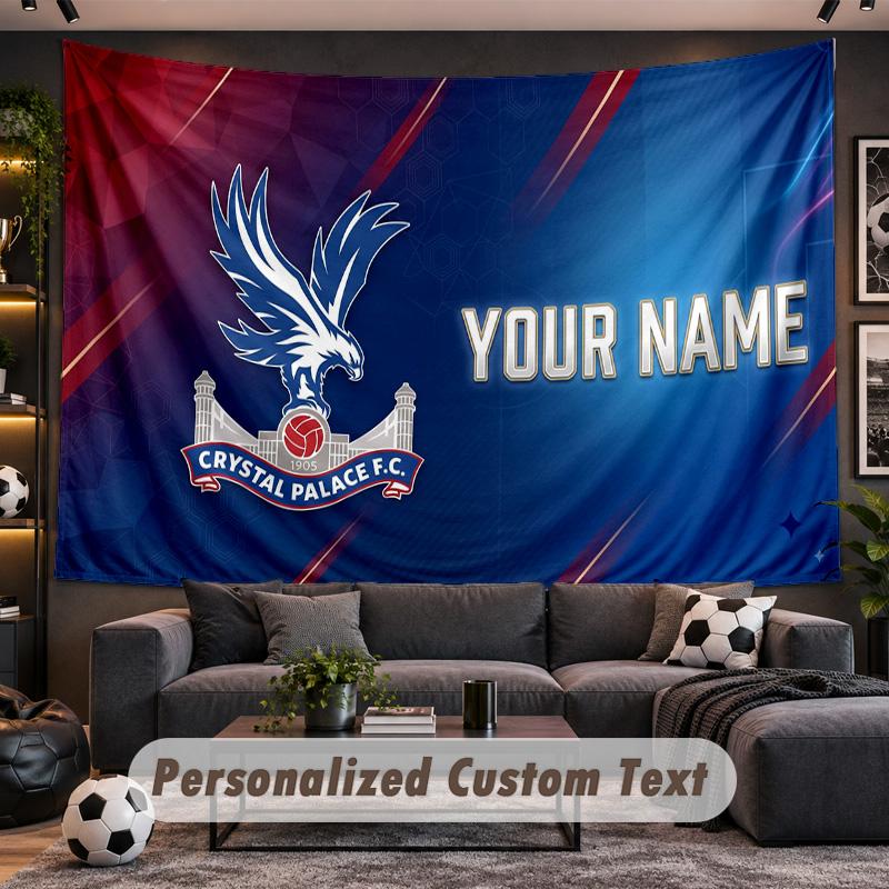 Crystal Palace Personalized Tapestry Support Custom Name, Wall Art Home Decoration