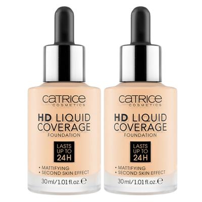 HD Liquid Coverage Foundation 30ml, Nr. 010 Hellbeige, 2 Stk.