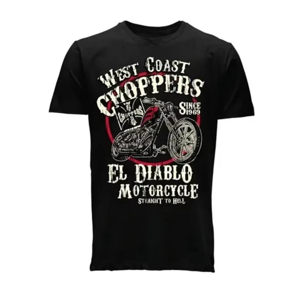 Motorcycle 3d Printed Santa Claus Christmas T-shirt Harajuku Tops Casual vintage Men's T-shirt Plus size Street Clothing