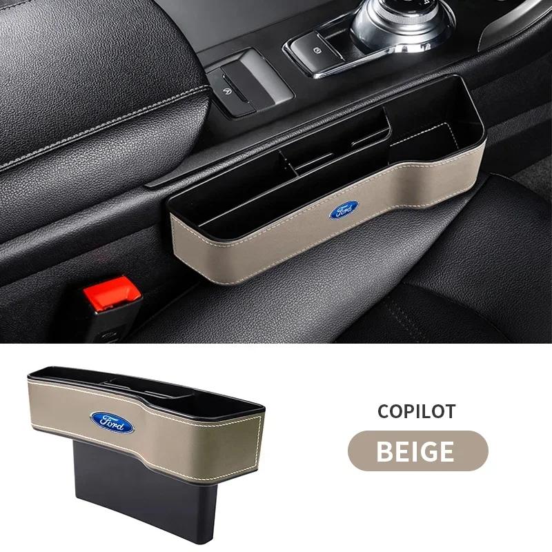 New 2026 Car Sticker For Ford Car Seat Gap Storage Box Cup Holder Phone Wallet Organizer Case For Ford Focus 2 3 1 Fiesta MK1 MK