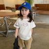 Kids Cotton White Loose T Shirt Summer Unisex Fashionable Short Sleeve Top