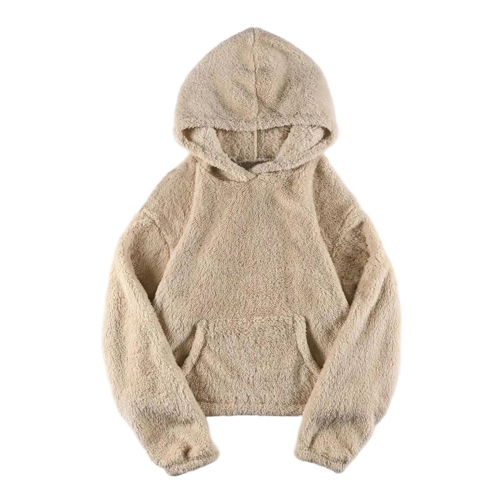 Women's Plush Pullover Sports Shirt Long Sleeved Casual Top