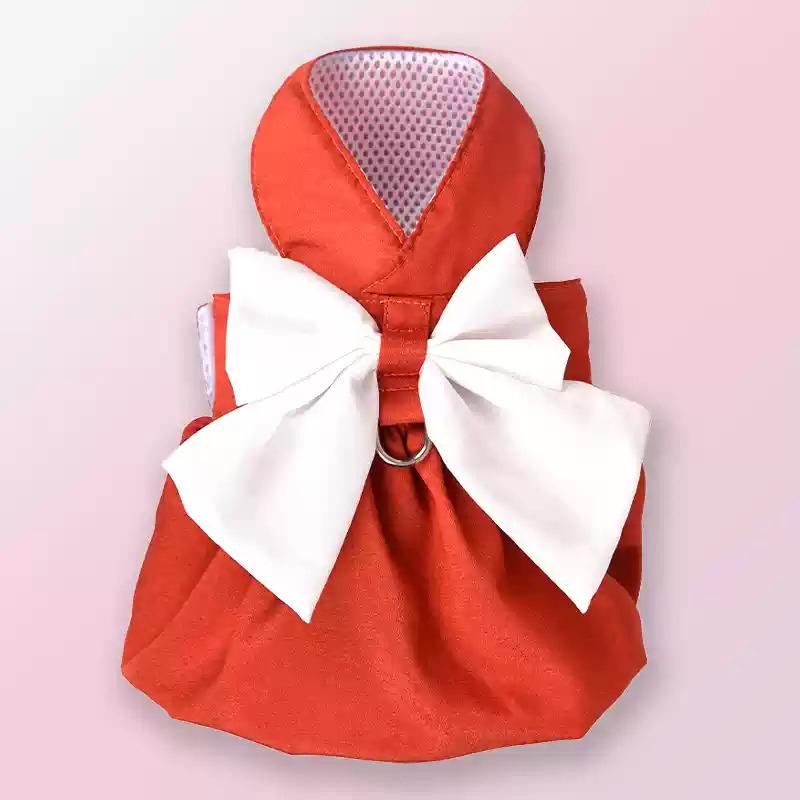 

Summer Dog Dress Puppy Pomeranian Maltese Poodle Bichon Frise Dog Clothes Princess Skirt Girl Dog Costume Pet Apparel XS（old） красный