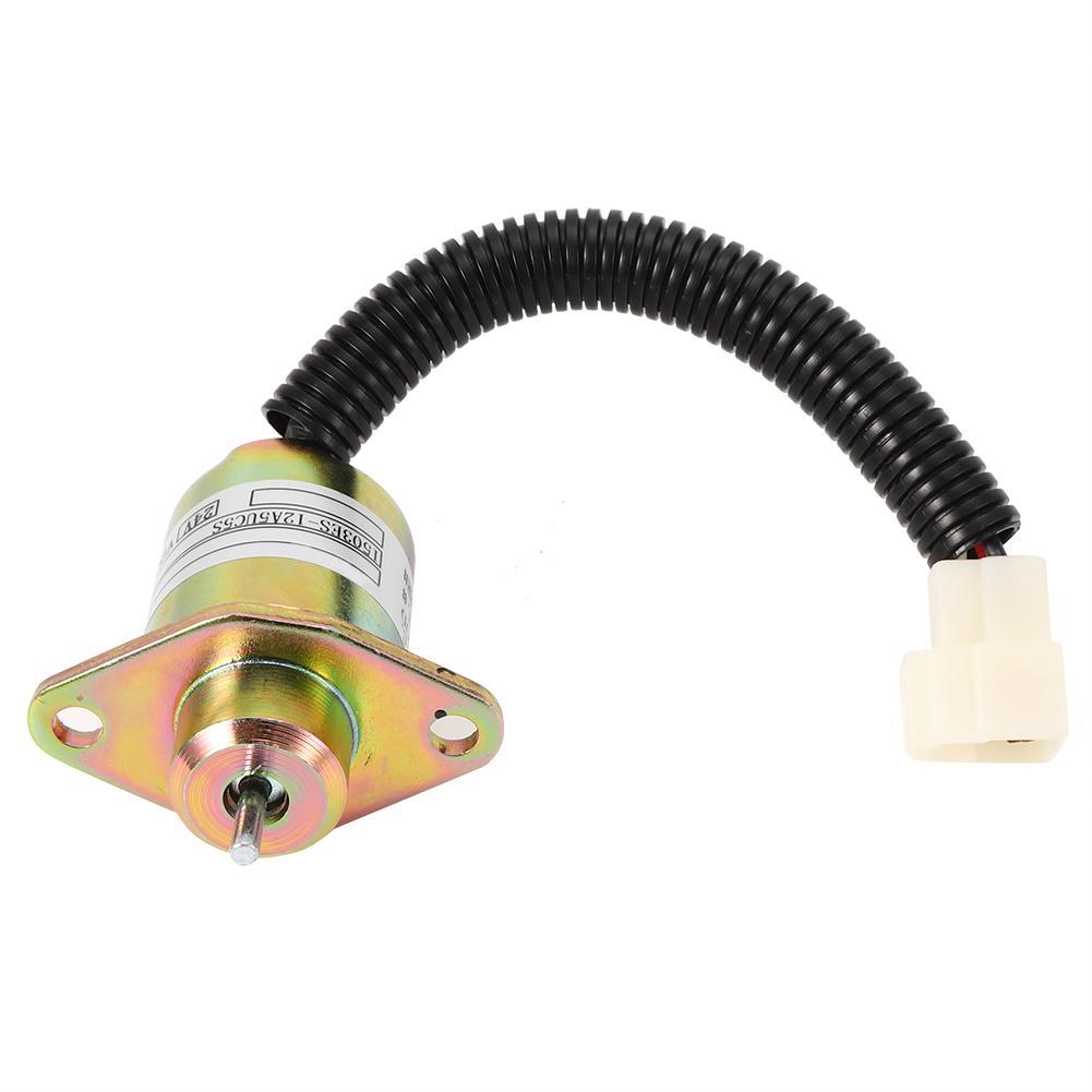 Engine Shut off Solenoid Valve 1503ES‑12A5UC5S Steel Shell DC 24V for Kubota 05 Series