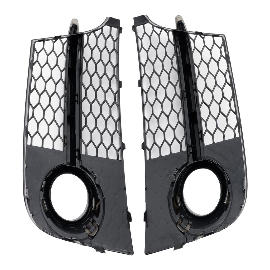 Honeycomb Front Bumper Fog Light Grille 8J0807681KT94 8J0807682KT94 Fit TT MK2 S-Line TTS 2011-14