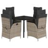 VidaXL Garden Dining Set with Cushions 5 Pcs, Patio Table and Chair, Patio Furniture, Outdoor Furniture, 3213226