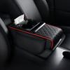 Car Center Console Armrest Cushion PU Leather Mat Memory Foam Support Universal Fit for SUVs and Sedans