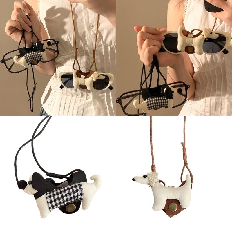Multifunctional Pet Sunglasses Chain Necklace Lightweight Leather Accessory Long Sweater Chain For Daily Wear