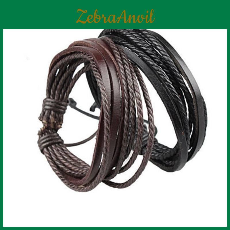 Stylish Multilayer Genuine Leather Bracelet For Men And Women Handcrafted Casual Fashion Accessory