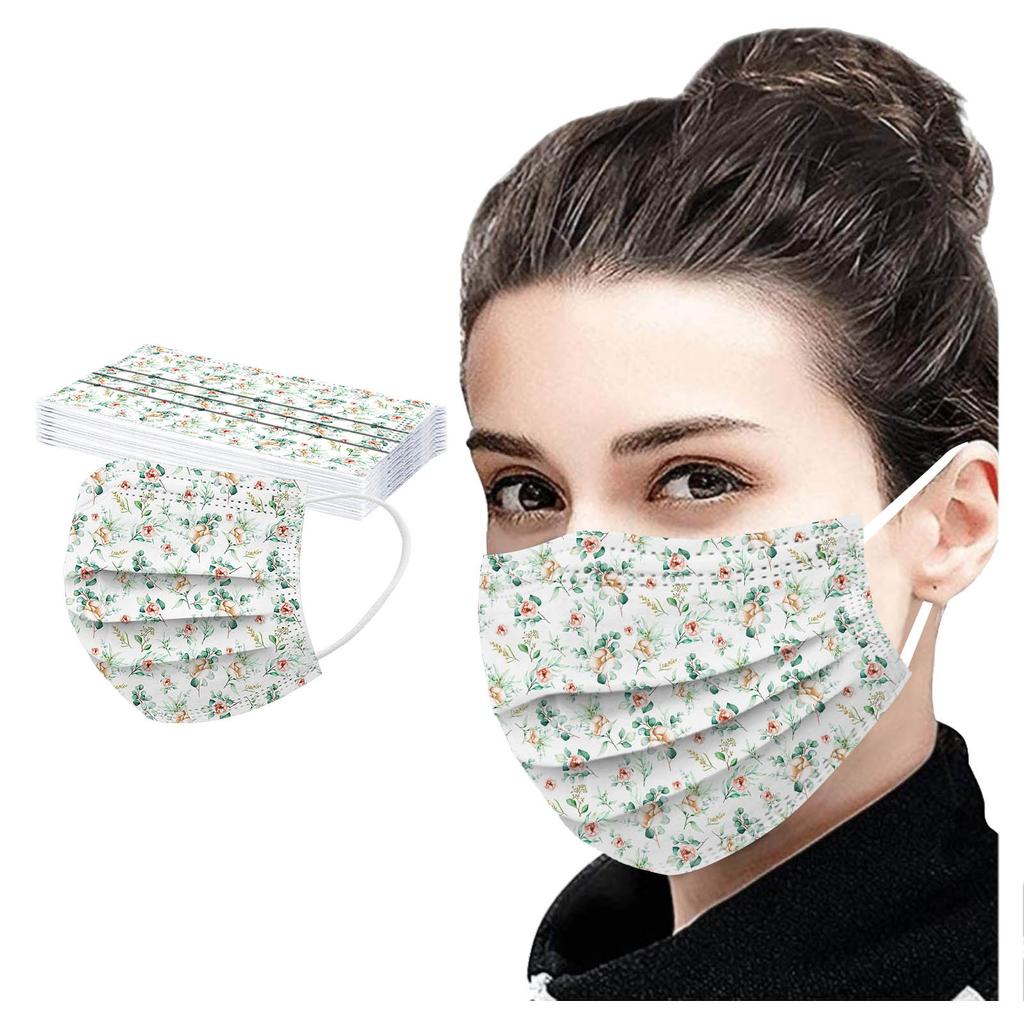 Buy Disposable Face Masks Unisex Adults Plaid Print 3Layer Masks 10PCS at affordable prices