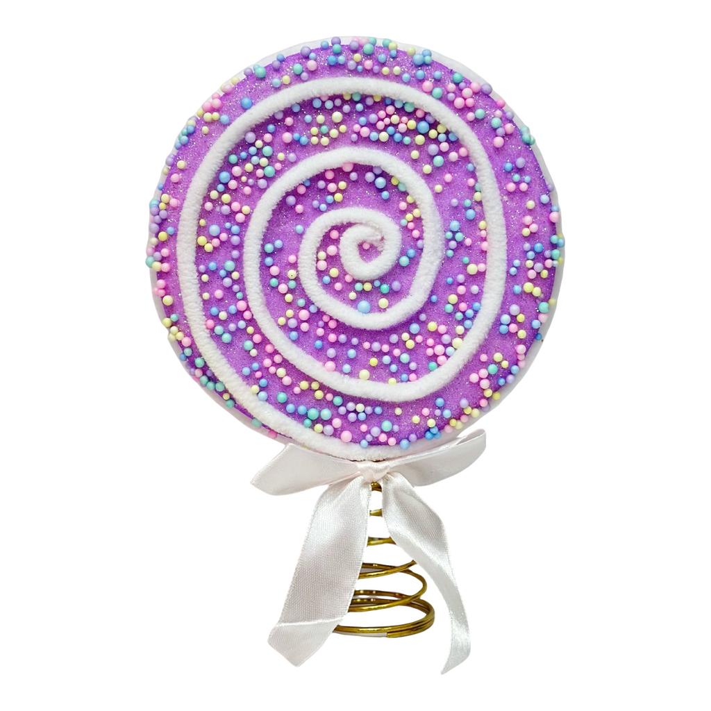 Lollipop Christmas Tree Ornaments With Bows, Tree Top Decorations, Candy-themed Ornaments, Suitable For Christmas, New Year's And Birthday Parties.