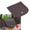 Bag   Cover Split Leather Magnetic Buckle   Hand Made Handbag Parts with Bronze Accessories 12.6x13.7cm(Brown )