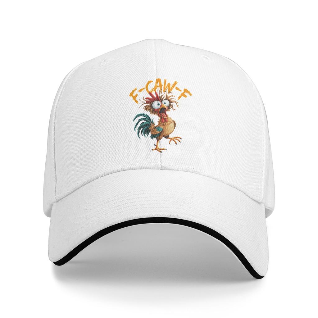 F Caw F Rooster Funny Bird Chicken Whisperer Fawk Meme Casual Baseball Cap Outdoor Trucker Hat Summer Trendy Baseball Caps