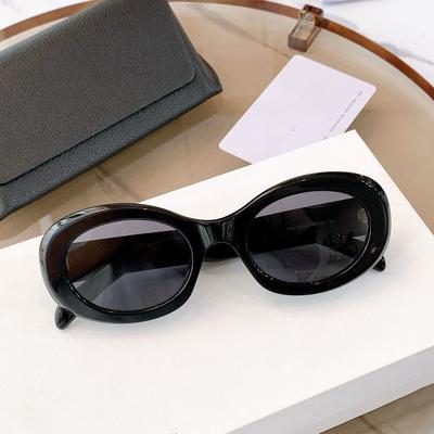 Sunglasses Oval French Retro 40194 Sunglasses Female Plate Uv Protection