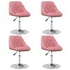 Day and Night - Day and Night Swivel Dining Chairs 4 Pack Pink Velvet