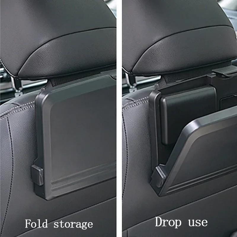 Plateau repas pour siège arrière de voiture avec support pour téléphone et porte-gobelet - Table à manger multifonctionnelle Accessoire de rangement pour intérieur d'automobile