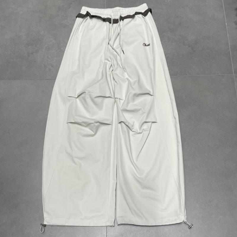 

2026 Spring Collection: Versatile American Street Dance Plaid Ruffle Sweatpants - Spicy Girl Slimming Hip Hop Trousers Medium серый/бежевый