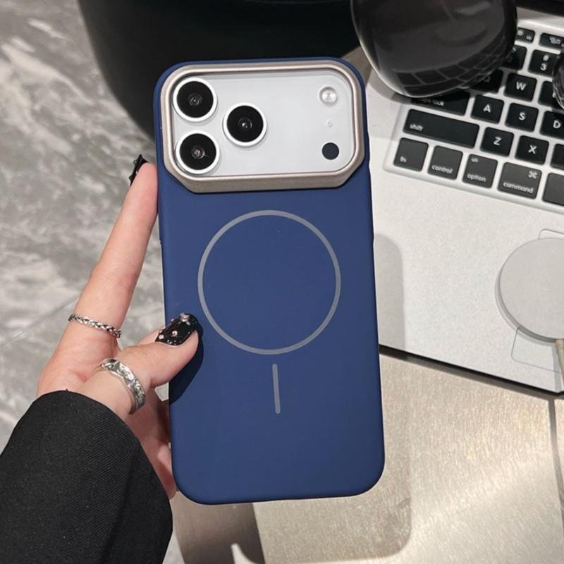 Minimalist Orange Slim Magnetic Case For For Iphone 13 12 14 1 16 17 Pro Max Plus 17E E Air for Shockproof Cover Funda