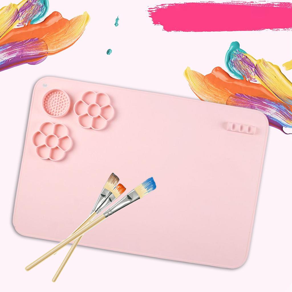 Silicone Craft Mat Multipurpose Silicone Art Mat Counter Mat Table Protector for Kids Painting DIY Clay Project Art Supplies
