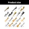 Creative Metal Punk Guitar Tie Clip Instrument Music Note Tie Pin Piano Key Necktie Buckle for Men's Necktie Accessories