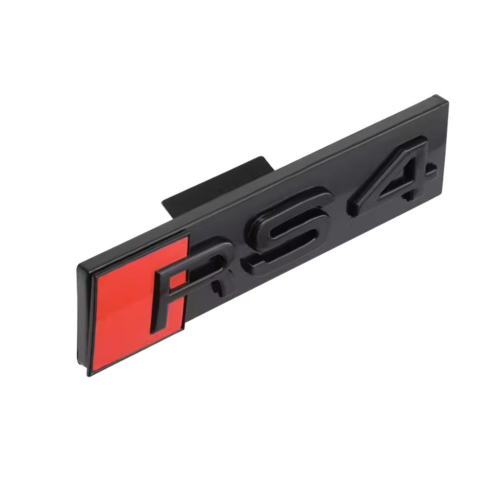 3D S3 S4 S5 S6 S7 S8 Logo ABS Car Front Grille Badge Sticekr Decoration For Audi SQ3 SQ5 SQ7 SQ8 W12 V6 RS3 RS4 RS5 RS6 RS7 RS8